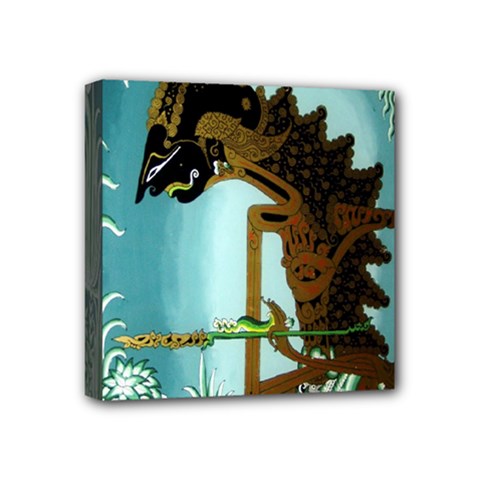 Lukisan Wayang Kulit Mini Canvas 4  x 4  (Stretched) from ArtsNow.com