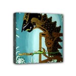 Lukisan Wayang Kulit Mini Canvas 4  x 4  (Stretched)