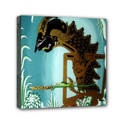 Lukisan Wayang Kulit Mini Canvas 6  x 6  (Stretched) from ArtsNow.com