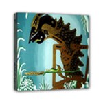 Lukisan Wayang Kulit Mini Canvas 6  x 6  (Stretched)