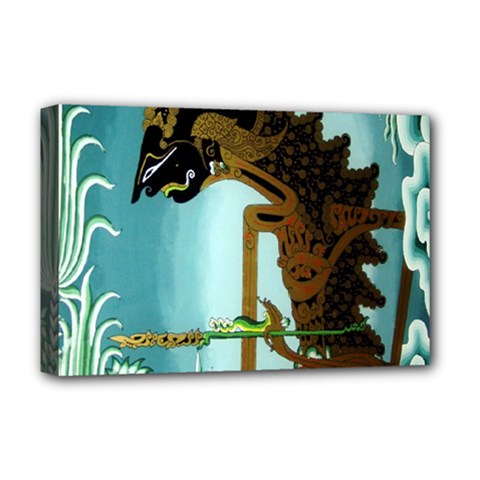 Lukisan Wayang Kulit Deluxe Canvas 18  x 12  (Stretched) from ArtsNow.com