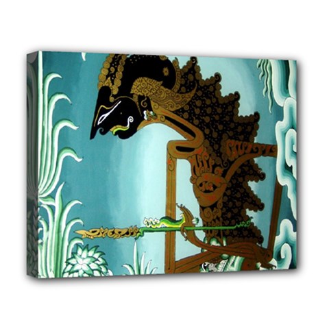 Lukisan Wayang Kulit Deluxe Canvas 20  x 16  (Stretched) from ArtsNow.com
