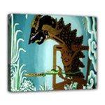 Lukisan Wayang Kulit Deluxe Canvas 24  x 20  (Stretched)