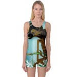 Lukisan Wayang Kulit One Piece Boyleg Swimsuit