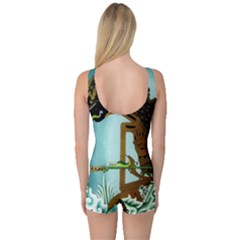 One Piece Boyleg Swimsuit 