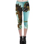 Lukisan Wayang Kulit Capri Leggings 