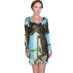 Lukisan Wayang Kulit Long Sleeve Nightdress