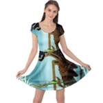 Lukisan Wayang Kulit Cap Sleeve Dress