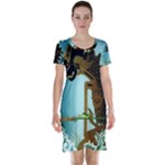 Lukisan Wayang Kulit Short Sleeve Nightdress