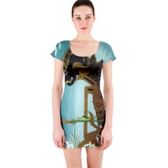 Short Sleeve Bodycon Dress Front Short Sleeve Bodycon Dress Front
