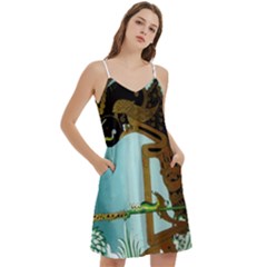 Mini Camis Dress With Pockets 