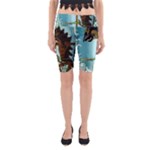 Lukisan Wayang Kulit Yoga Cropped Leggings