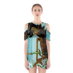 Shoulder Cutout One Piece Dress 