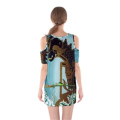Shoulder Cutout One Piece Dress 