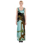 Lukisan Wayang Kulit Maxi Thigh Split Dress