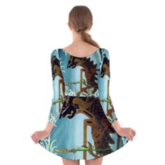 Long Sleeve Velvet Skater Dress 