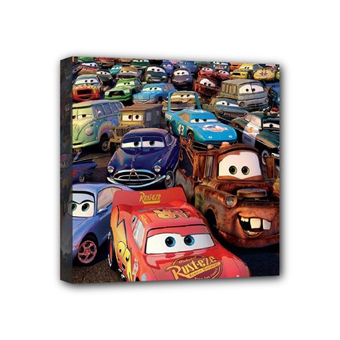 Rali Car,mc Queen Mini Canvas 4  x 4  (Stretched) from ArtsNow.com