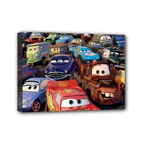 Rali Car,mc Queen Mini Canvas 7  x 5  (Stretched) from ArtsNow.com