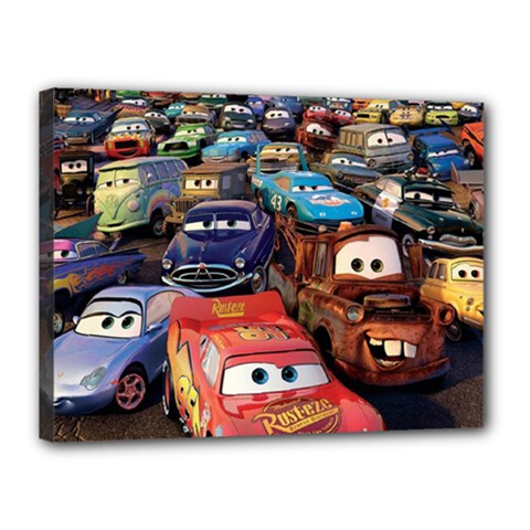 Rali Car,mc Queen Canvas 16  x 12  (Stretched) from ArtsNow.com