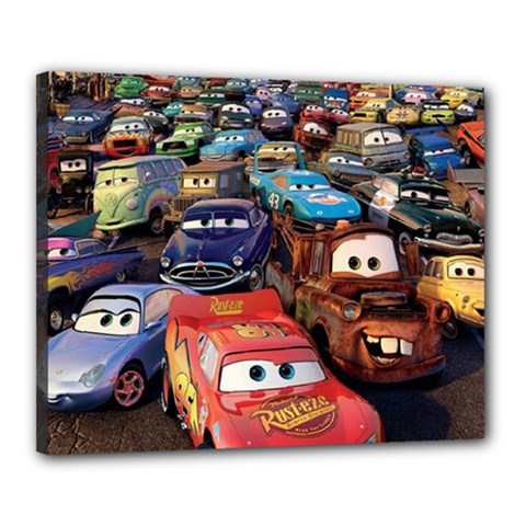 Rali Car,mc Queen Canvas 20  x 16  (Stretched) from ArtsNow.com
