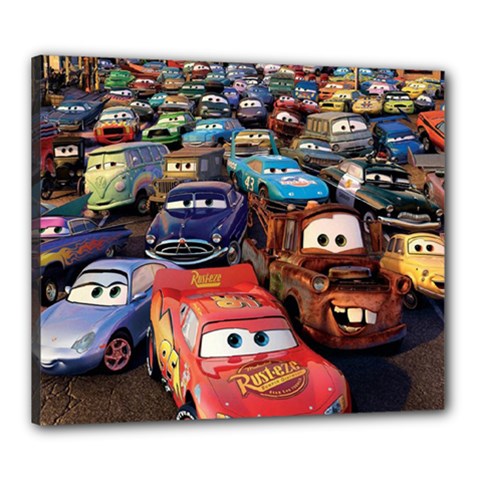 Rali Car,mc Queen Canvas 24  x 20  (Stretched) from ArtsNow.com