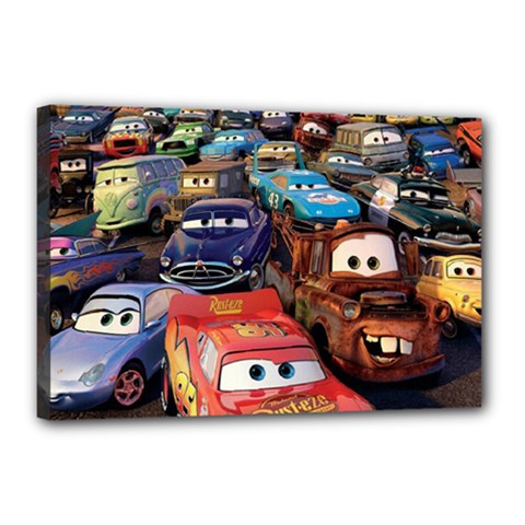 Rali Car,mc Queen Canvas 18  x 12  (Stretched) from ArtsNow.com