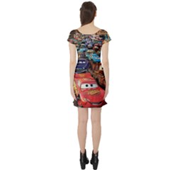 Short Sleeve Skater Dress Back Short Sleeve Skater Dress Back