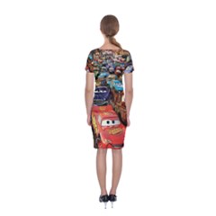 Classic Short Sleeve Midi Dress Back Classic Short Sleeve Midi Dress Back