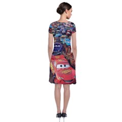 Short Sleeve Front Wrap Dress 