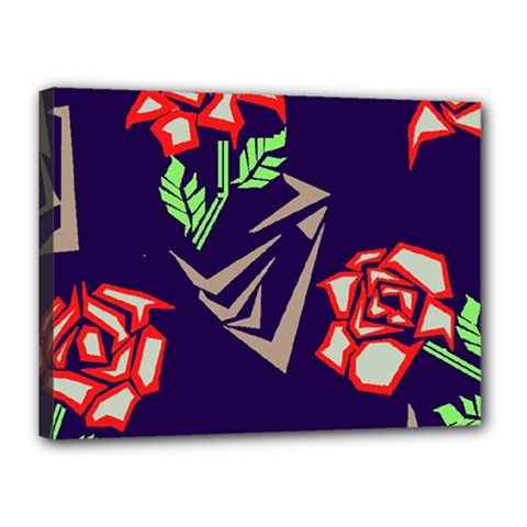 Terminator Roses Canvas 16  x 12  (Stretched) from ArtsNow.com
