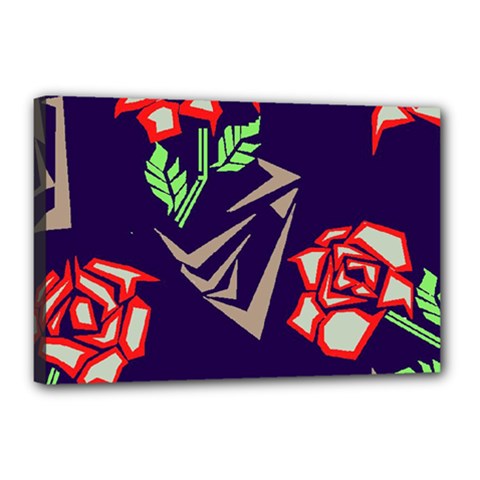 Terminator Roses Canvas 18  x 12  (Stretched) from ArtsNow.com