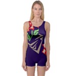 Terminator Roses One Piece Boyleg Swimsuit