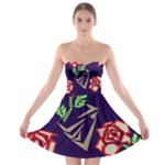 Terminator Roses Strapless Bra Top Dress