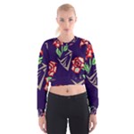 Terminator Roses Women s Cropped Sweatshirt