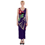 Terminator Roses Fitted Maxi Dress