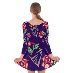 Long Sleeve Velvet Skater Dress 
