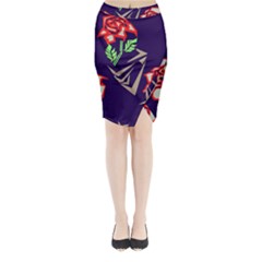 Terminator Roses Midi Wrap Pencil Skirt from ArtsNow.com