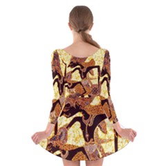 Long Sleeve Velvet Skater Dress 