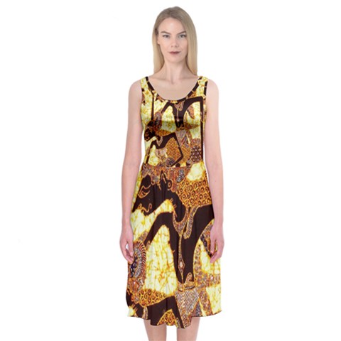 Wayang Midi Sleeveless Dress from ArtsNow.com