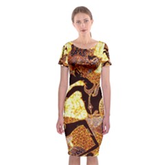 Classic Short Sleeve Midi Dress Front Classic Short Sleeve Midi Dress Front