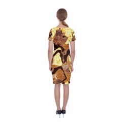 Classic Short Sleeve Midi Dress Back Classic Short Sleeve Midi Dress Back