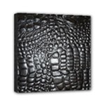 Black Alligator Leather Pattern Mini Canvas 6  x 6  (Stretched)