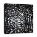 Black Alligator Leather Pattern Mini Canvas 8  x 8  (Stretched)