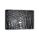 Black Alligator Leather Pattern Mini Canvas 6  x 4  (Stretched)