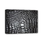 Black Alligator Leather Pattern Mini Canvas 7  x 5  (Stretched)