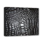 Black Alligator Leather Pattern Canvas 10  x 8  (Stretched)