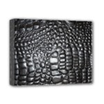 Black Alligator Leather Pattern Deluxe Canvas 14  x 11  (Stretched)