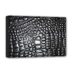 Black Alligator Leather Pattern Deluxe Canvas 18  x 12  (Stretched)
