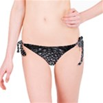 Black Alligator Leather Pattern Bikini Bottom