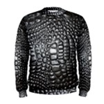Black Alligator Leather Pattern Men s Sweatshirt